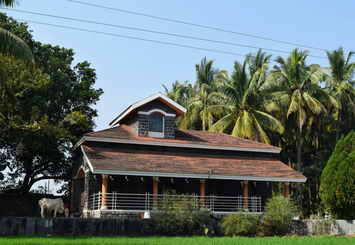 Farmhouse construction and site development work by JVS Enterprises near Panhala and Kolhapur
